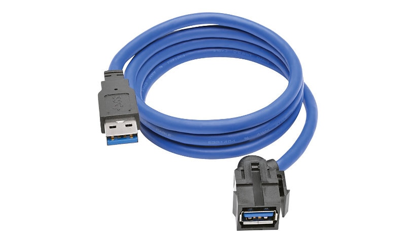 Tripp Lite 3ft USB 3.0 Superspeed Keystone Jack Type-A Extension Cable M/F 3' - USB extension cable - USB Type A to USB