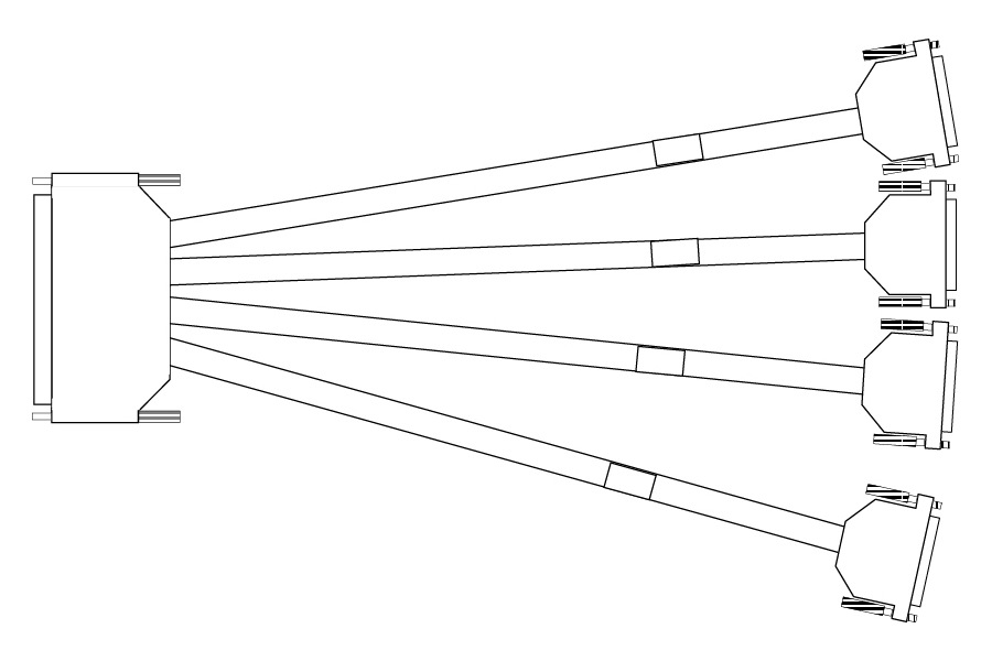 Juniper Networks 4xCTP 4xDB25 DTE Cable