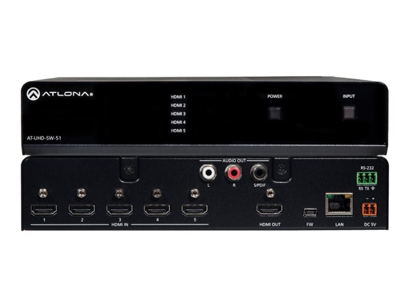 Atlona AT-UHD-SW-51 - video/audio switch - 5 ports - rack-mountable
