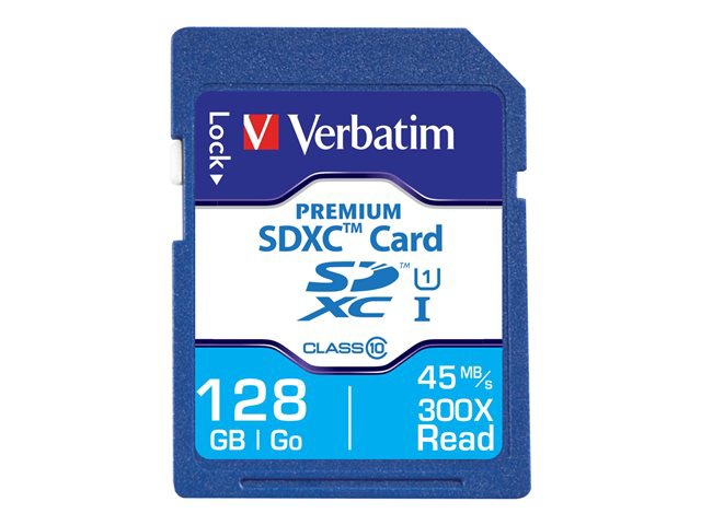 Verbatim Premium - flash memory card - 128 GB - SDXC UHS-I