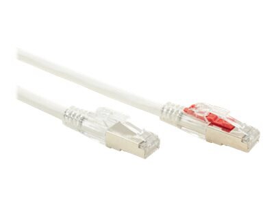 Black Box 15ft White CAT6A 650Mhz 10G Shielded Patch Cable Optional Locking