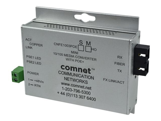 ComNet CNFE1004APOEM/M - fiber media converter - Ethernet, Fast Ethernet