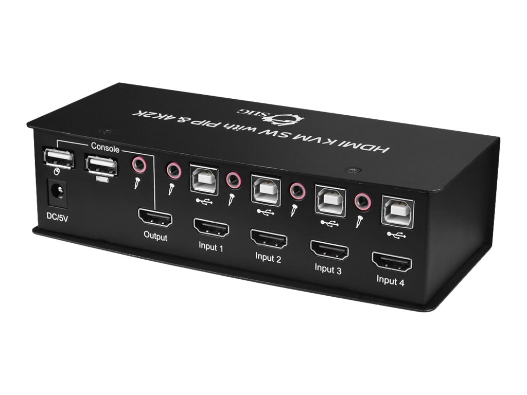 SIIG 4x1 USB HDMI KVM Switch - KVM / audio / USB switch - 4 ports