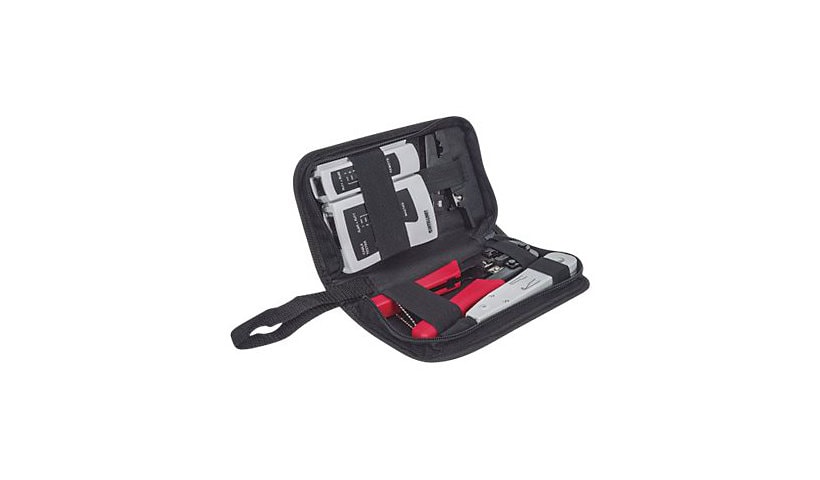 Intellinet 4-Piece Network Tool Kit, 4 Tool Network Kit Composed of LAN Tester, LSA punch down tool, Crimping Tool and