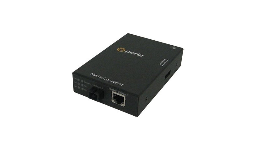 Perle S-1110-S1SC40D - fiber media converter - 10Mb LAN, 100Mb LAN, GigE