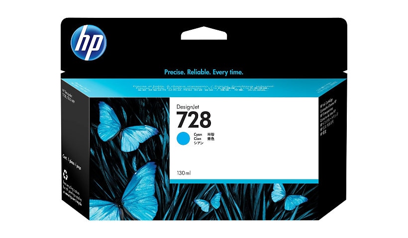 HP 728 (F9J67A) Original Inkjet Ink Cartridge - Cyan - 1 Each