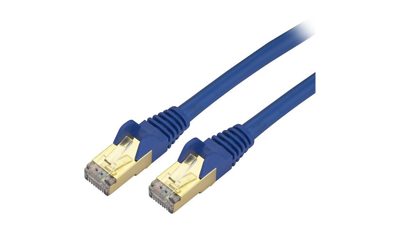 StarTech.com 35 ft CAT6a Ethernet Cable - 10 GbE Shielded Snagless RJ45 100W PoE Patch Cord - Blue