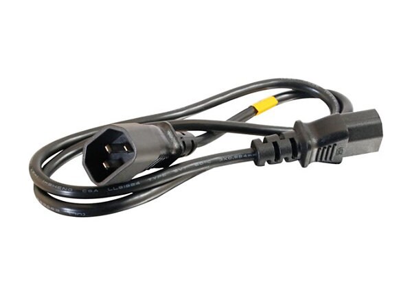 C2G 3ft Computer 18 AWG Power Cord Extension (IEC320C14 to IEC320C13) - power extension cable - 3 ft