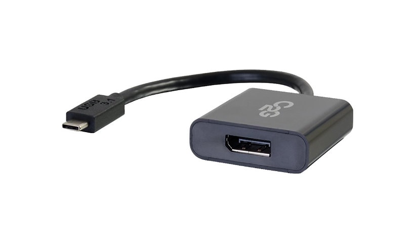 C2G USB C to DisplayPort Adapter - USB C to DP Adapter - 4K 30Hz - Black - M/M