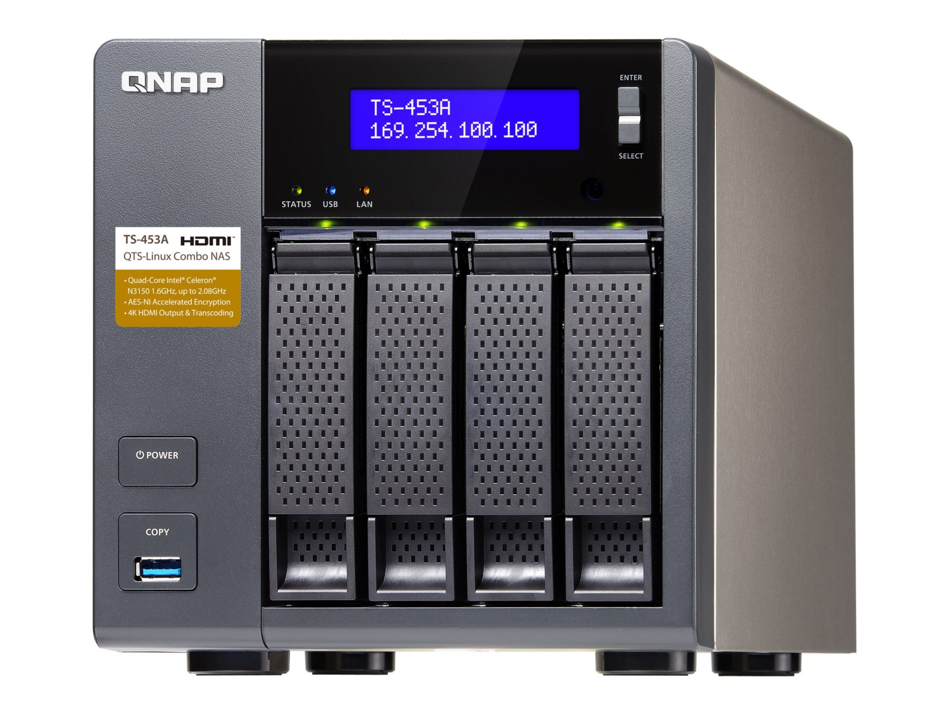 QNAP TS-453A - NAS server - 0 GB