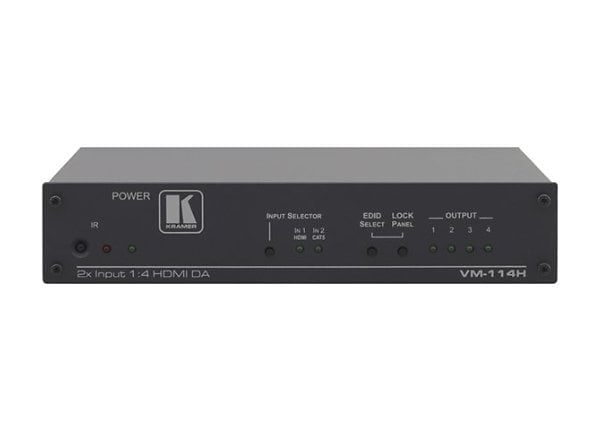 Kramer VM-114H 2x1:4 HDMI/Twisted Pair Switcher & HDMI Distribution Amplifier - video/audio extender