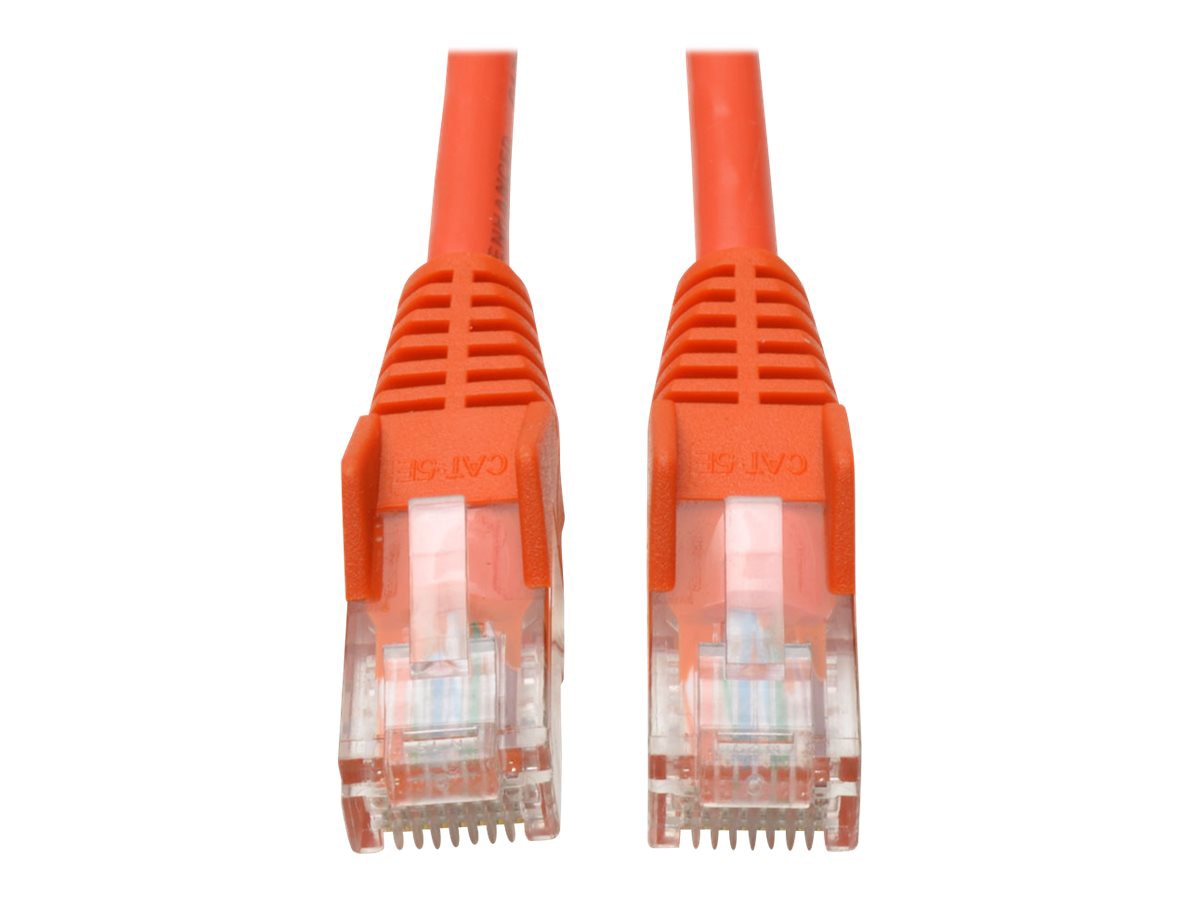 Eaton Tripp Lite Series Cat5e 350 MHz Snagless Molded (UTP) Ethernet Cable (RJ45 M/M), PoE - Orange, 3 ft. (0.91 m) -