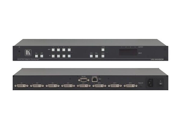 Kramer VS-44HDCP 4x4 HDCP Compliant DVI Matrix Switcher - video switch - rack-mountable