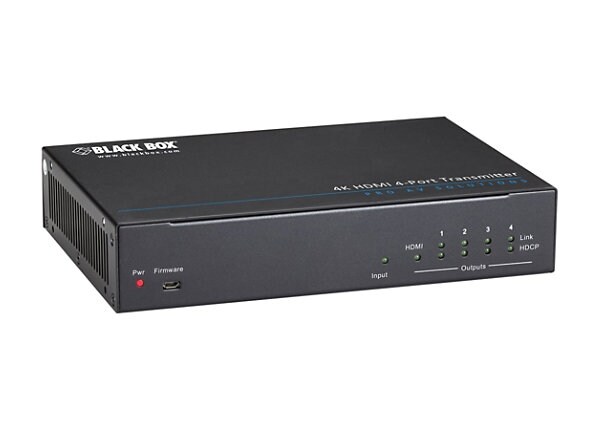 BLACK BOX 4PT VID EXTDR 4K HDMI IR