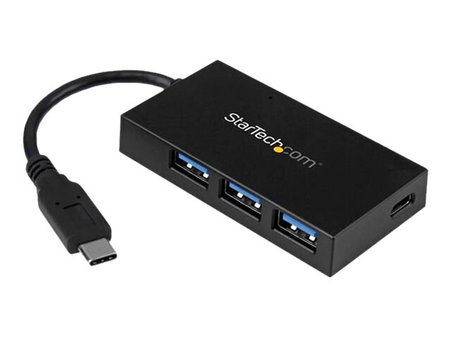 StarTech.com 4 Port USB C Hub - USB-C to C and A - USB 3.0 - Power Adapter