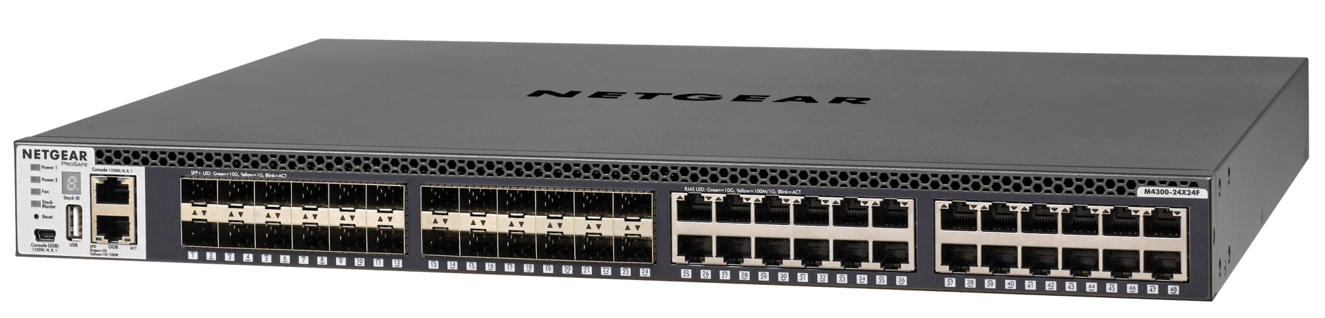 Netgear M4300 Stackable Managed Switch with 48x10G including 24x10GBASE-T and 24xSFP+ Layer 3