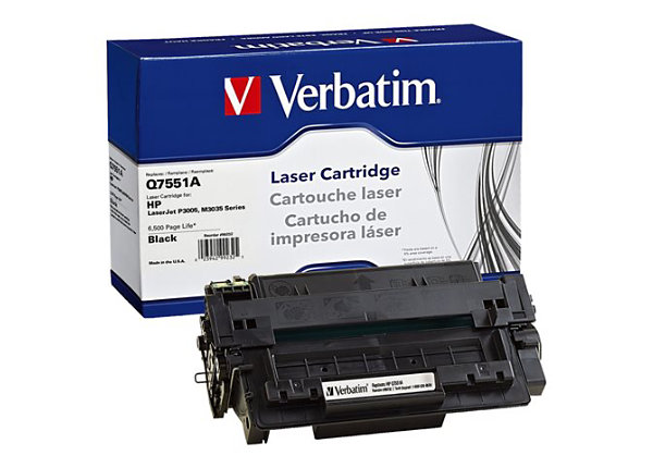 Verbatim - black - remanufactured - toner cartridge ( equivalent to: HP Q7551A )