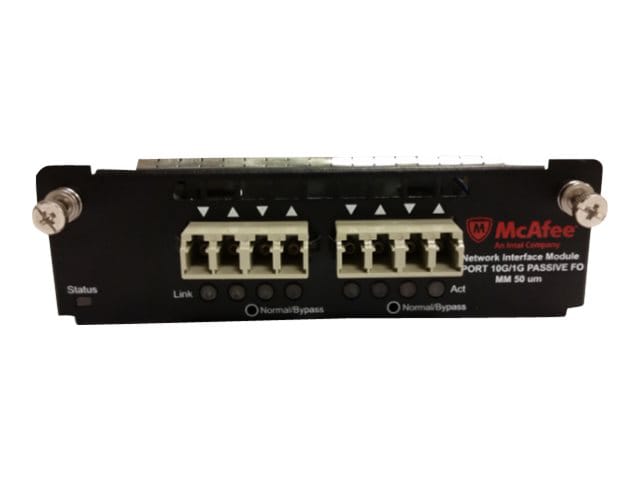 McAfee 4-port 10/1 Gigabit MM 50 micron with internal fail-open interface module - expansion module - Gigabit Ethernet /