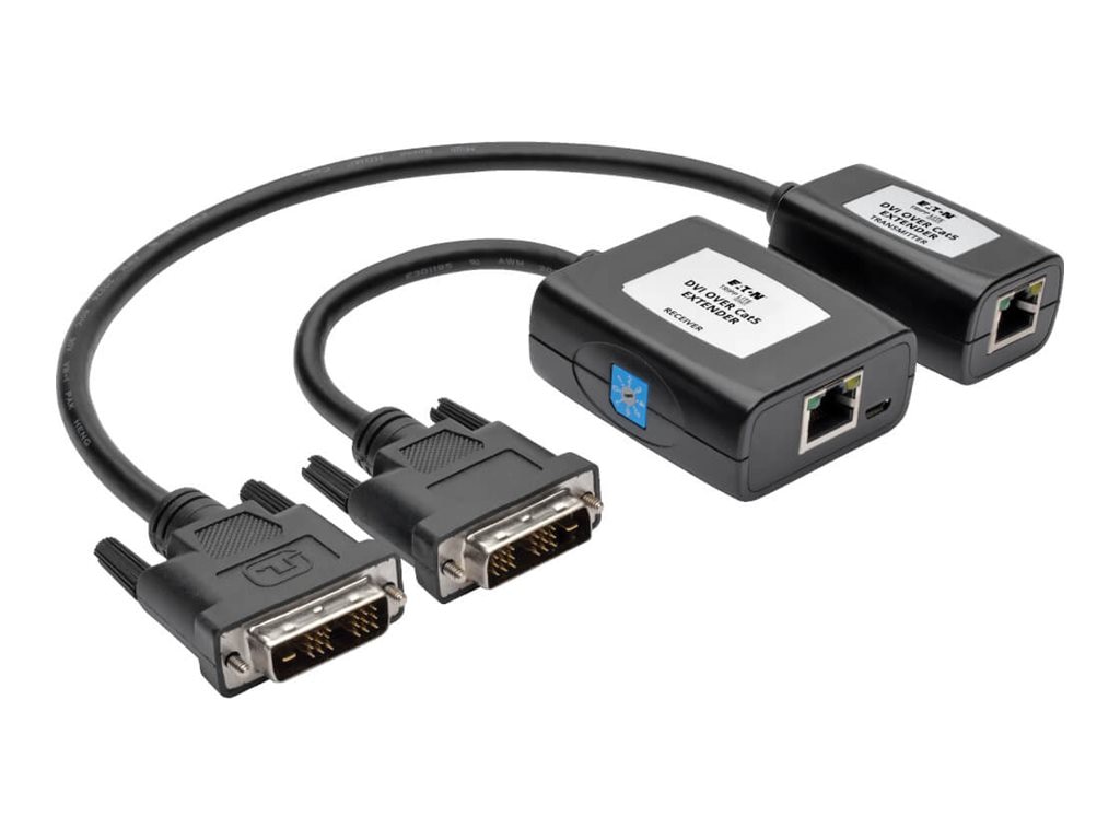 Eaton Tripp Lite Series DVI over Cat5/6 Active Ext Kit Transmitter/Receiver for Video DVI-D Single Link Up to 125ft TAA