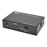 Tripp Lite 2-Port HDMI Switch for Video & Audio 4K x 2K UHD 60 Hz w Remote - video/audio switch - 2 ports