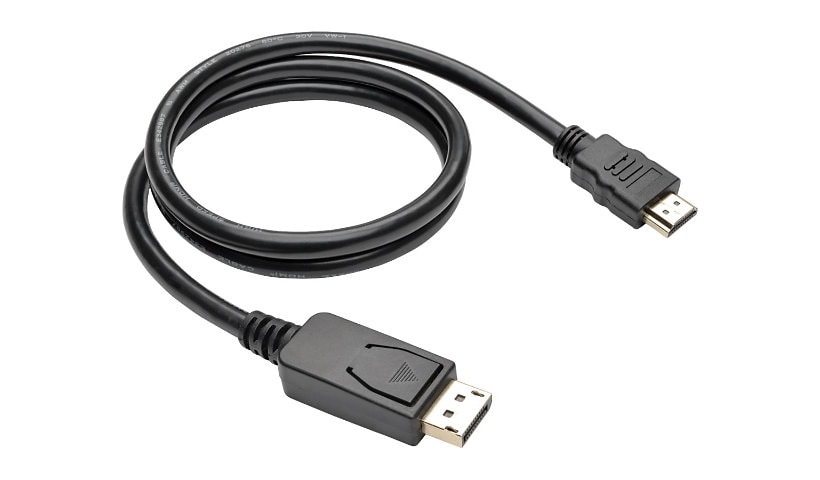 Eaton Tripp Lite Series DisplayPort 1.2 to HDMI Adapter Cable (DP with Latches to HDMI M/M), 4K, 3 ft. (0.9 m) - adapter