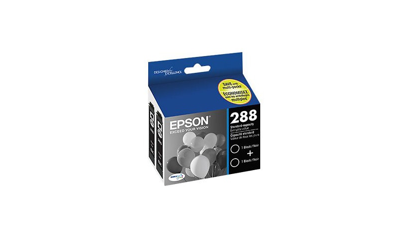 Epson 288 - 2-pack - black - original - ink cartridge