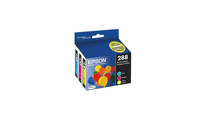 Epson 288 With Sensor - 3-pack - yellow, cyan, magenta - original - ink cartridge