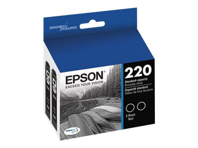 Epson 220 2 Pack Black Original Ink Cartridge 5966