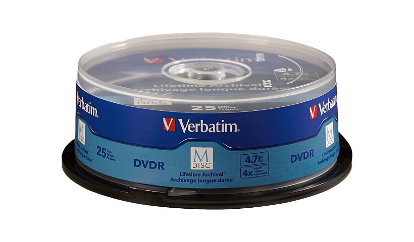 Verbatim M-Disc - DVD-R x 25 - 4.7 Go - support de stockage