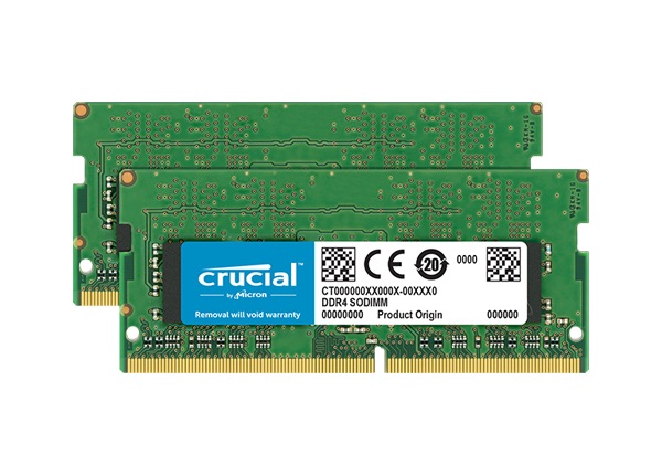 Crucial - DDR4 - 16 GB: 2 x 8 GB - SO-DIMM 260-pin - unbuffered