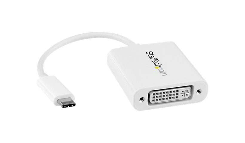 StarTech.com USB C to DVI Adapter - USB Type-C DVI Video Converter - White