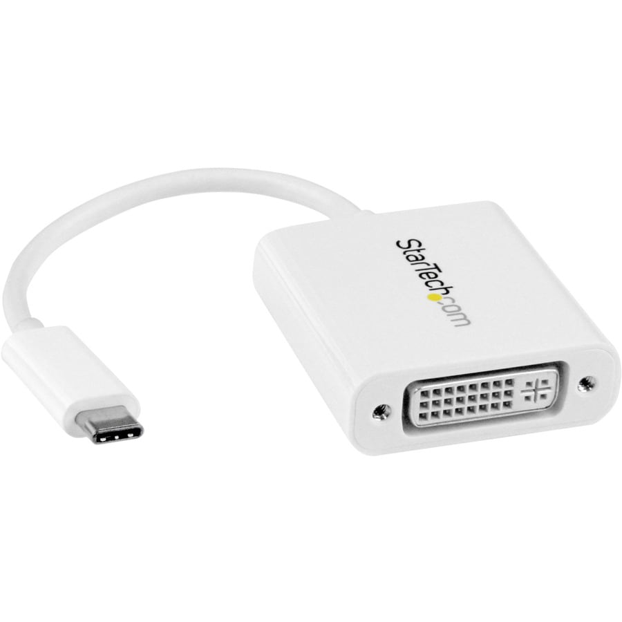 StarTech.com USB C to DVI Adapter USB Type C DVI Video Converter White