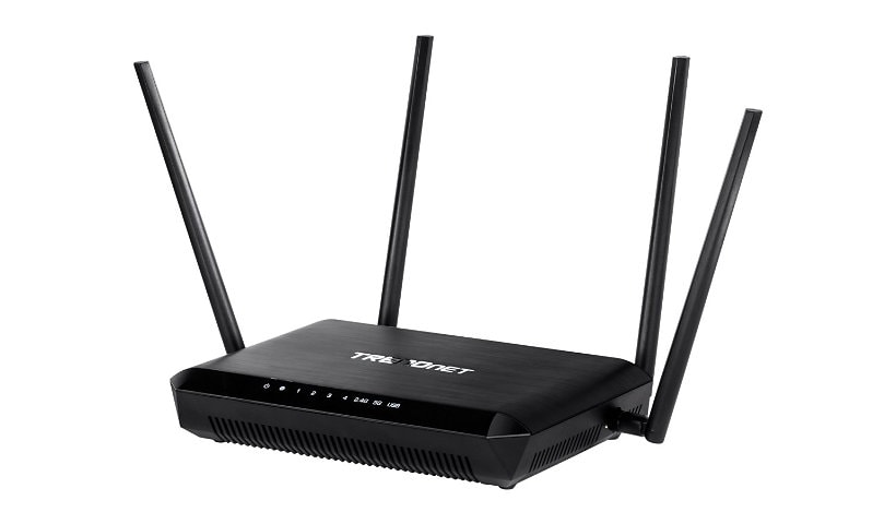 TRENDnet TEW-827DRU AC2600 StreamBoost MU-MIMO WiFi Router - wireless router - Wi-Fi 5 - desktop - TAA Compliant