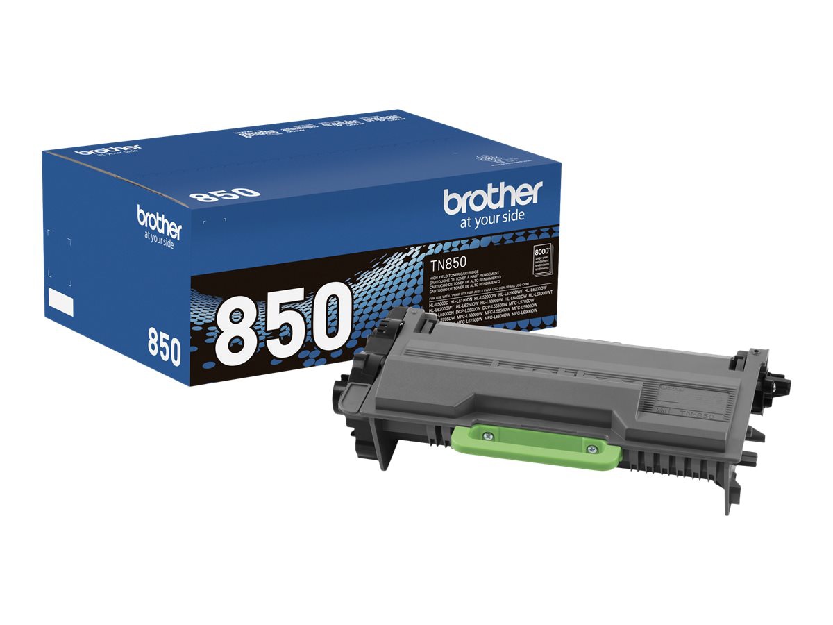 Brother TN 850 High Yield Black Toner Cartridges Pack Of 2