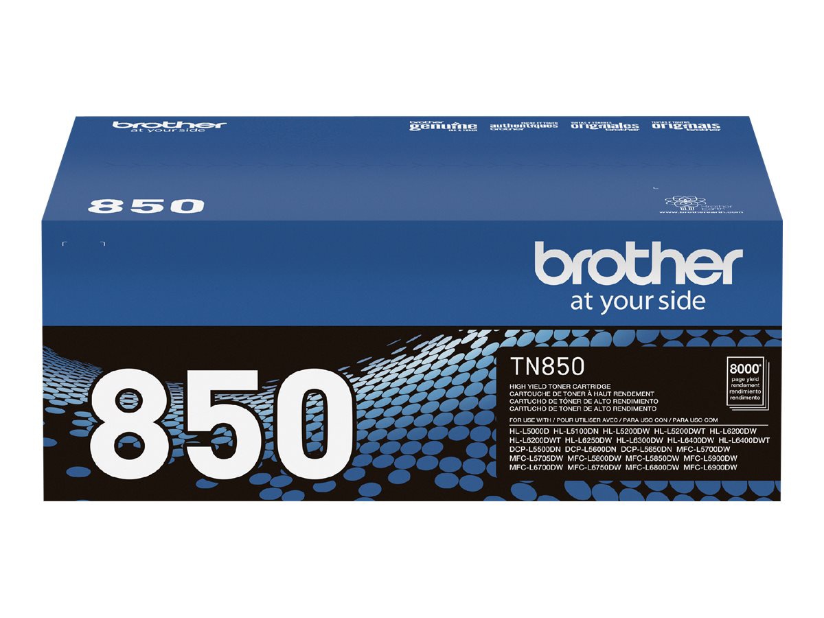 Thumbnail 2 of 9 for Brother TN850 - High Yield - black - original - toner cartridge