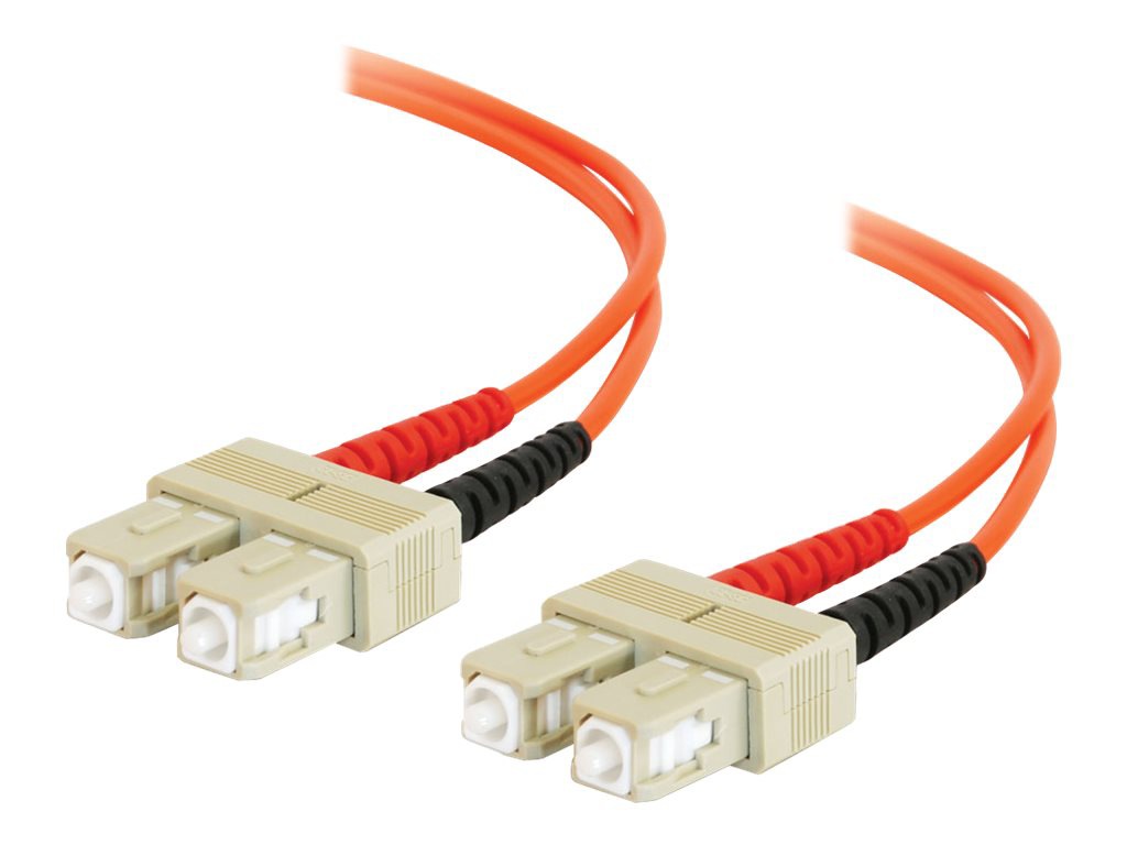 C2G SC-SC 62.5/125 OM1 Duplex Multimode Fiber Optic Cable (Plenum-Rated) -