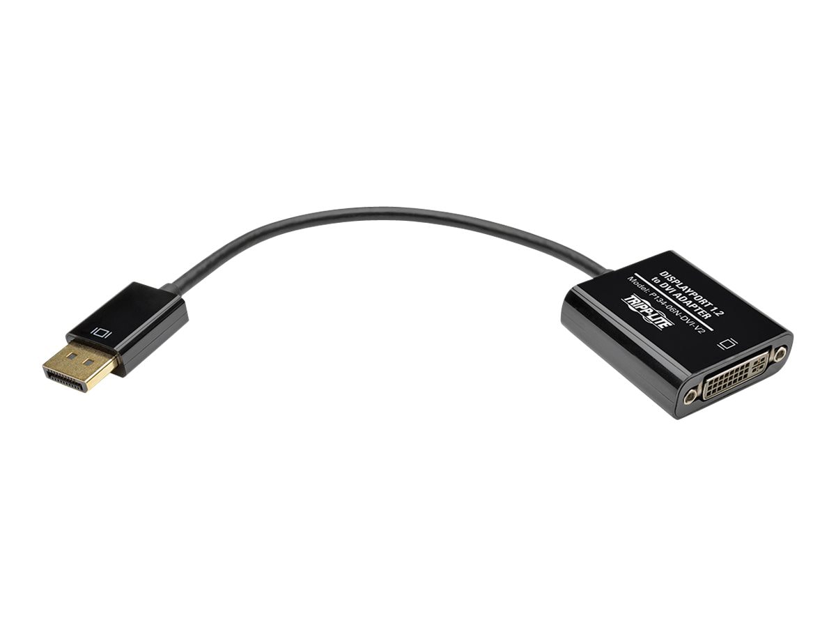 Tripp Lite 6in DisplayPort to DVI Adapter Active Converter M/F DPort 1.2 6" - display adapter - 6 in