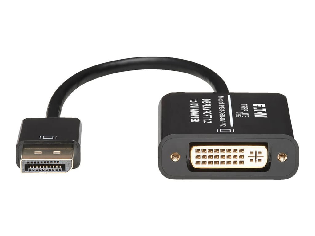 Thumbnail 2 of 8 for Eaton Tripp Lite Series DisplayPort to DVI Active Adapter Video Converter, DP ver 1.2, (M/F), 6-in. (15.24 cm)
