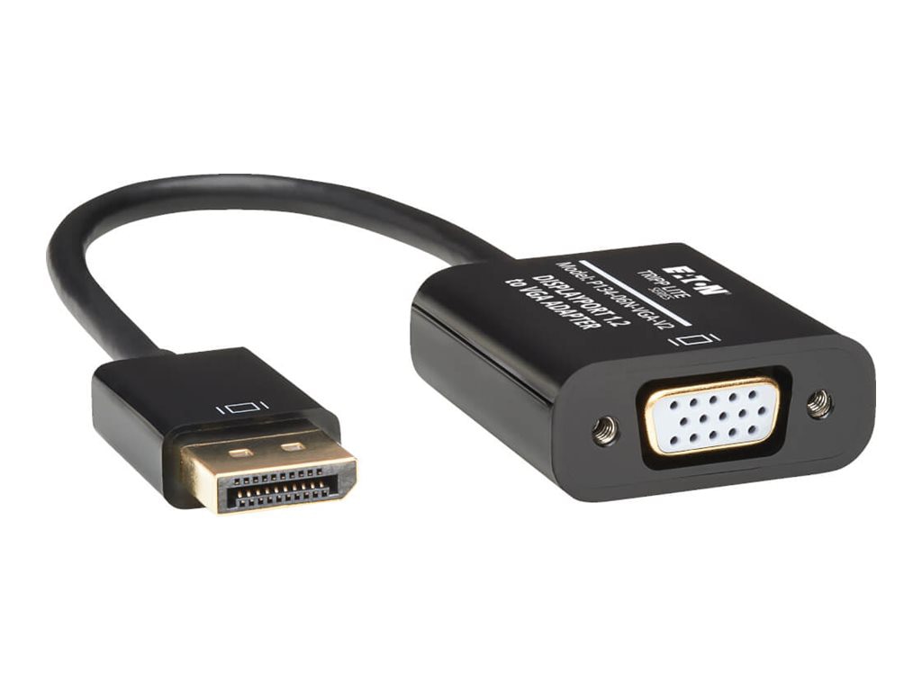 Eaton Tripp Lite Series DisplayPort to VGA Active Adapter Video Converter , DP ver 1.2 (M/F), 6-in. (15.24 cm)
