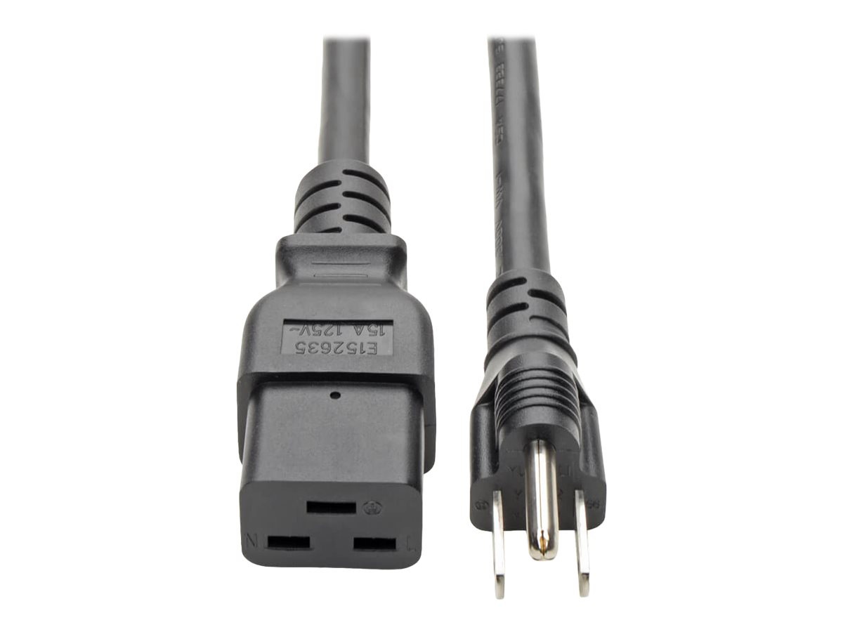 Eaton Tripp Lite Series Computer Power Cord, C19 to NEMA 5-15P - Heavy-Duty