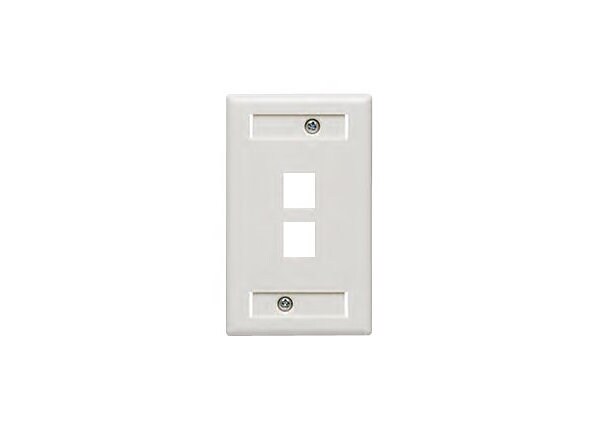 Leviton Single-Gang QuickPlate Tempo Wallplate with ID Windows - mounting plate
