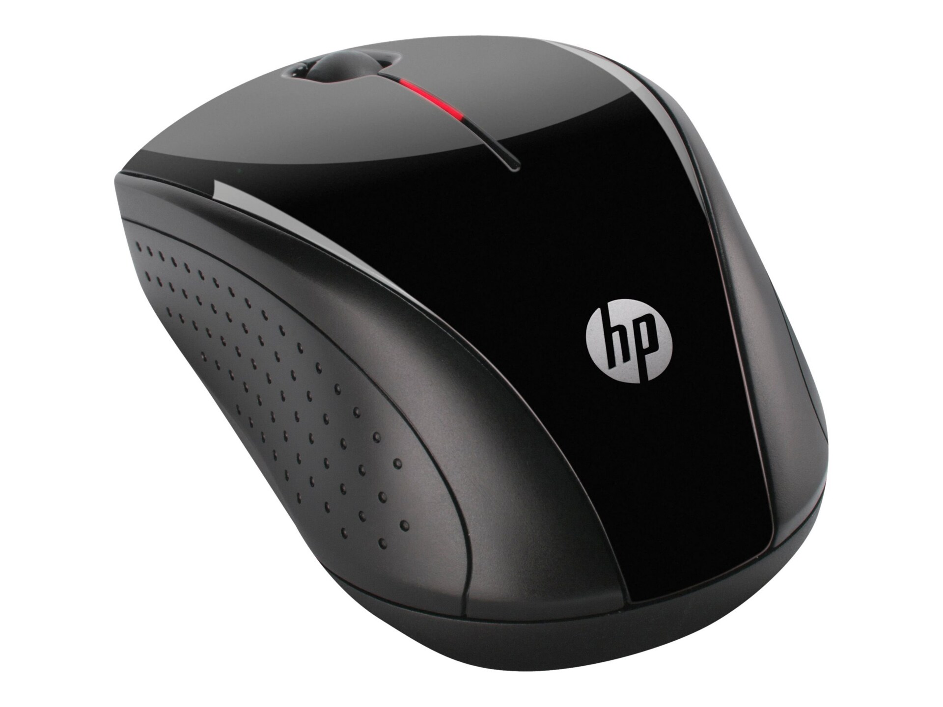 HP X3000 - mouse - 2.4 GHz - metallic gray, glossy black