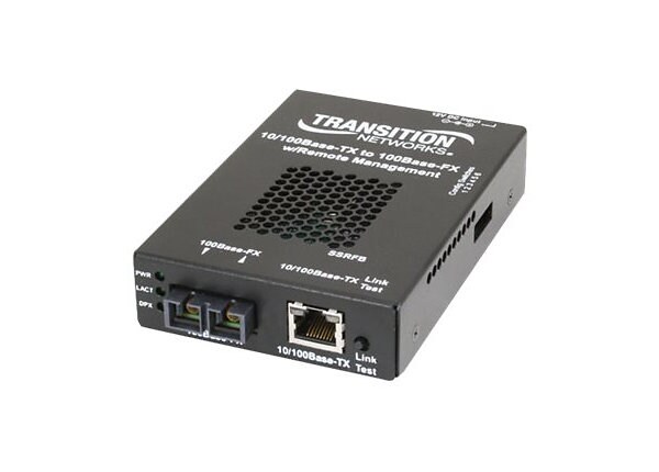 Transition Stand-Alone 10/100 Bridging - fiber media converter - Ethernet, Fast Ethernet