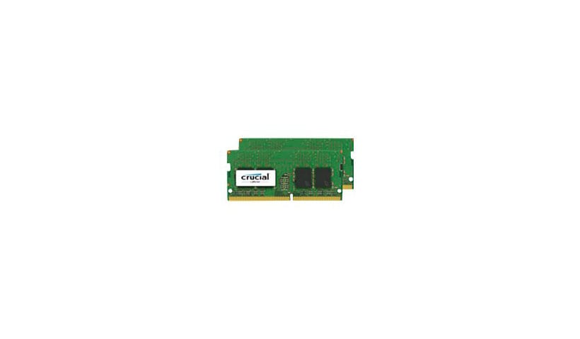 Crucial - DDR4 - kit - 8 GB: 2 x 4 GB - SO-DIMM 260-pin - 2400 MHz / PC4-19200 - unbuffered