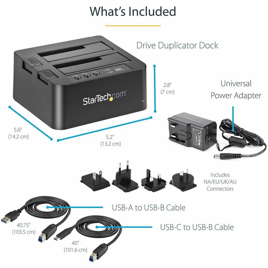Thumbnail 6 of 6 for StarTech.com Standalone Hard Drive Duplicator, External Dual Bay HDD/SSD Cloner/Copier, USB 3.1 to SATA Drive Docking