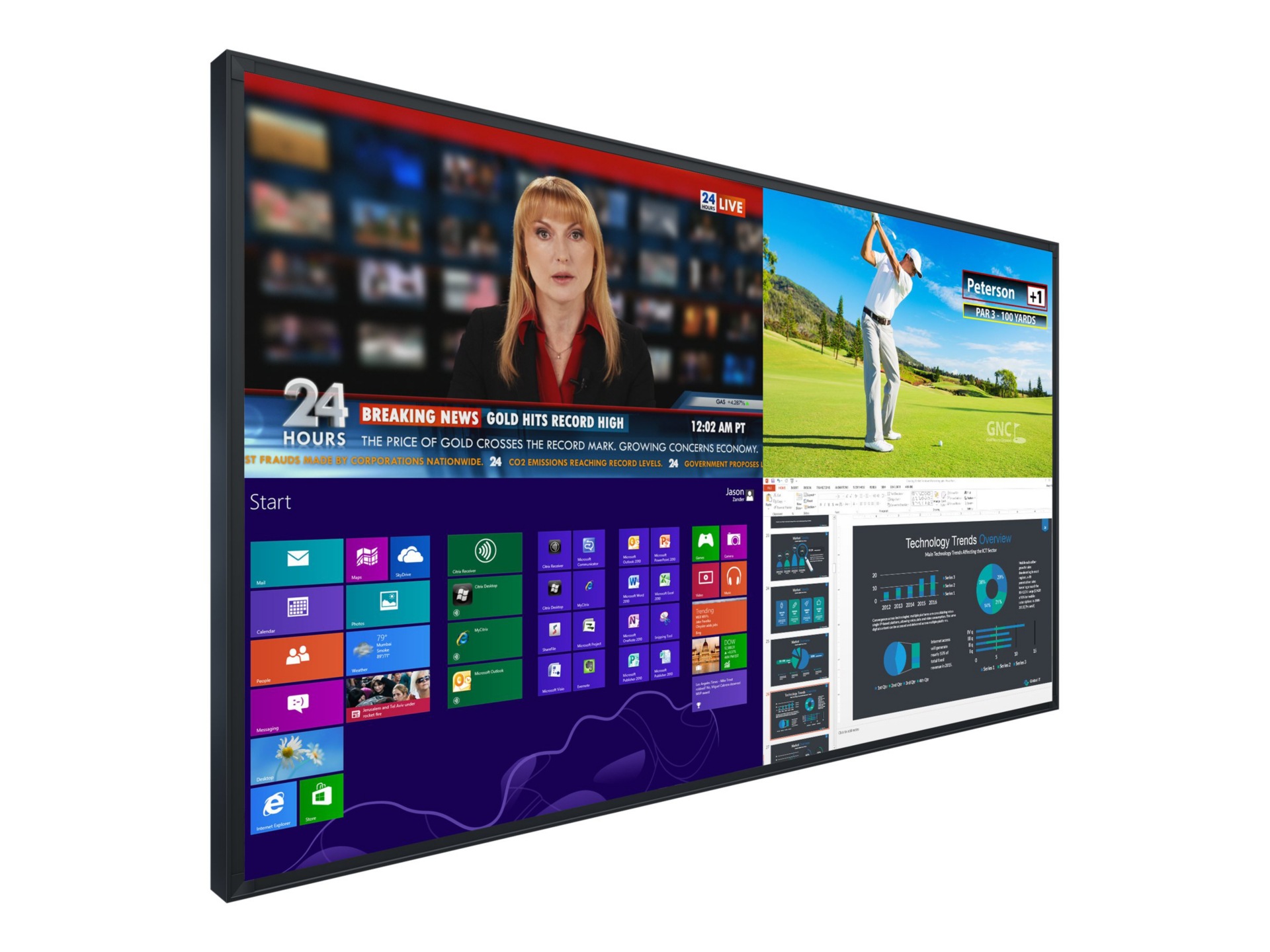 Planar UltraRes UR9851-ERO 98" LED-backlit LCD display - 4K - for digital s