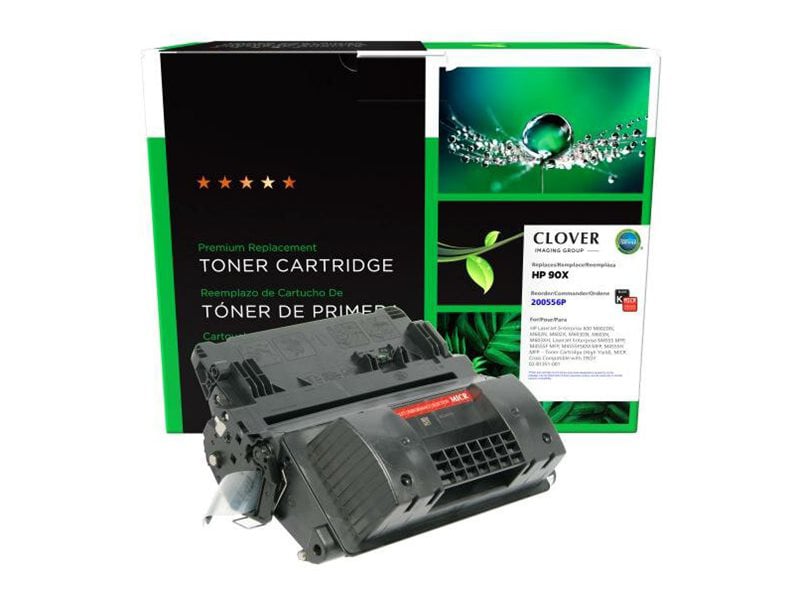 Clover Reman. MICR Toner for HP CE390X (90X), Black, 24,000 page yield