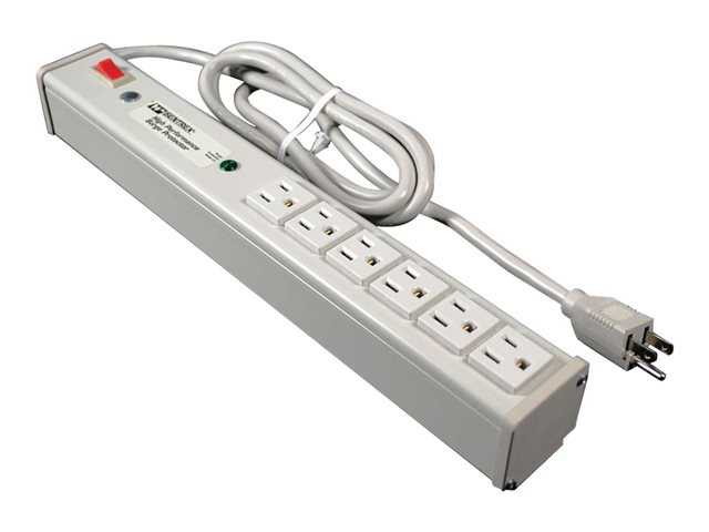C2G/Legrand 6ft Wiremold 6-Outlet Plug-In Center Unit 120v/15a Network Protector Lighted Switch Computer Grade Surge