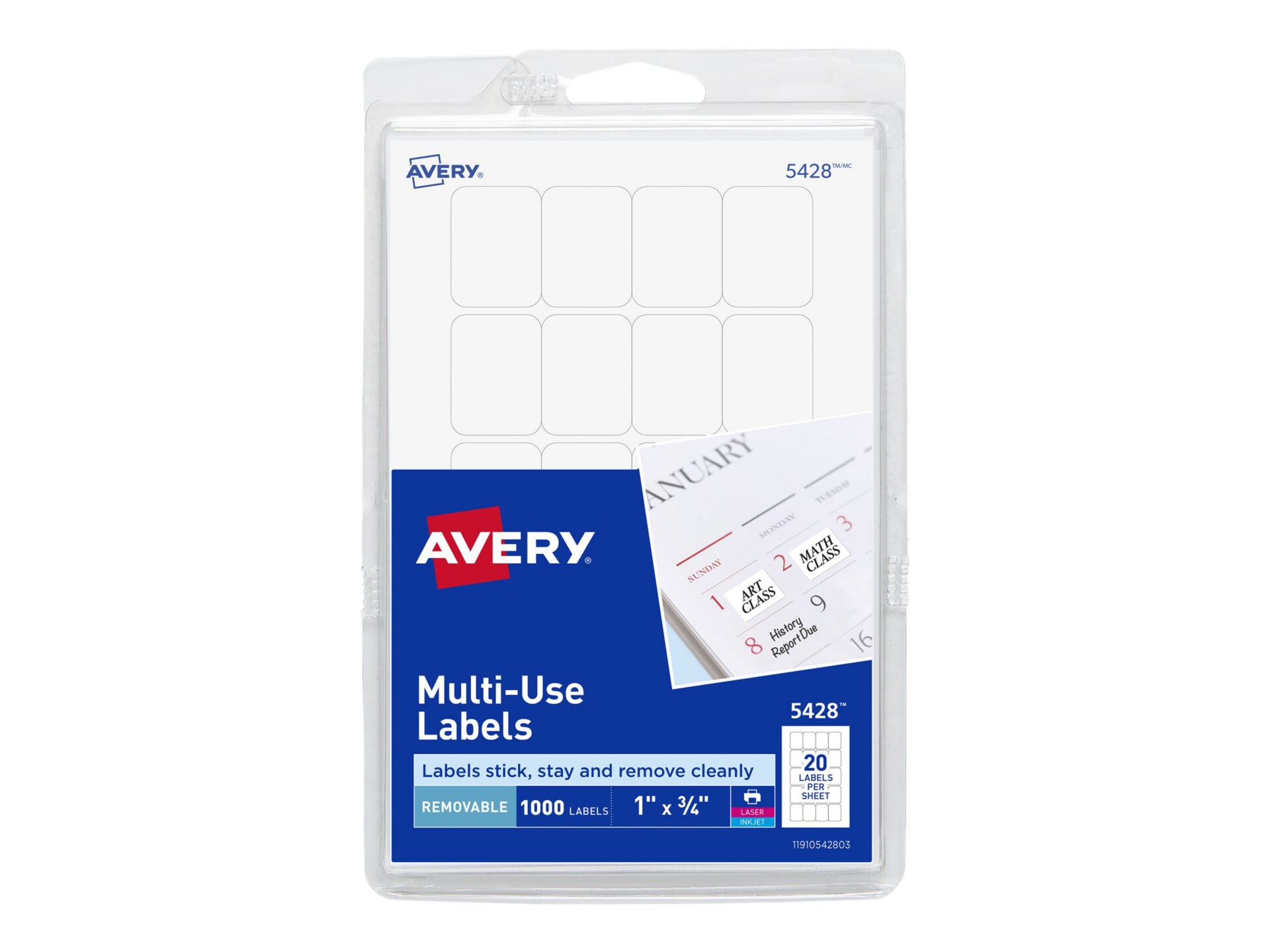 Avery Multi-Use Labels - labels - 1000 label(s) - 0.75 in x 1 in