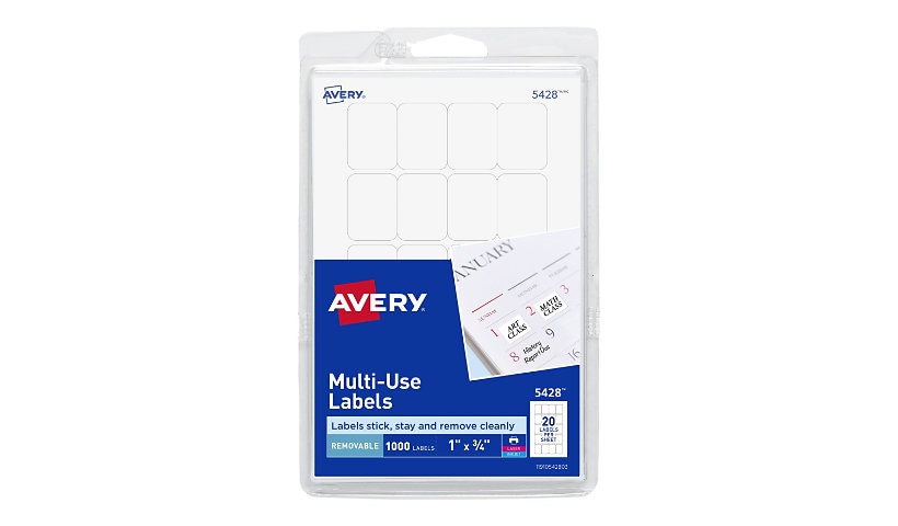 Avery Multi-Use Labels - labels - 1000 label(s) - 0.75 in x 1 in
